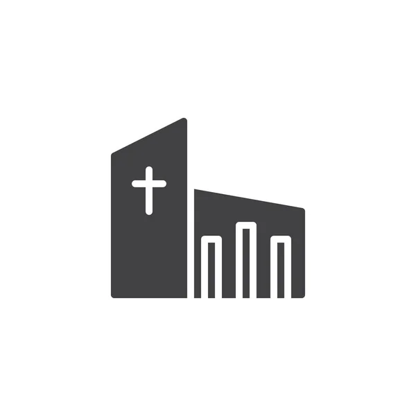 Chiesa costruzione vettoriale icona — Vettoriale Stock