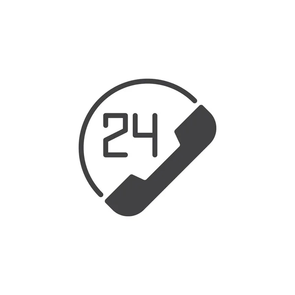 24 hodin podporuje vektorové ikony — Stockový vektor