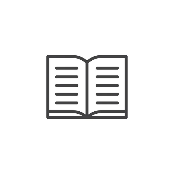 Buka ikon halaman Book outline - Stok Vektor