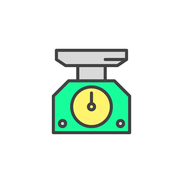 Kitchen Scales filled outline icon — Stock Vector