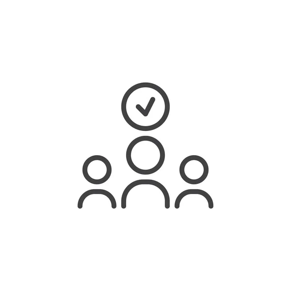 Icono del esquema de contratación de personal — Vector de stock