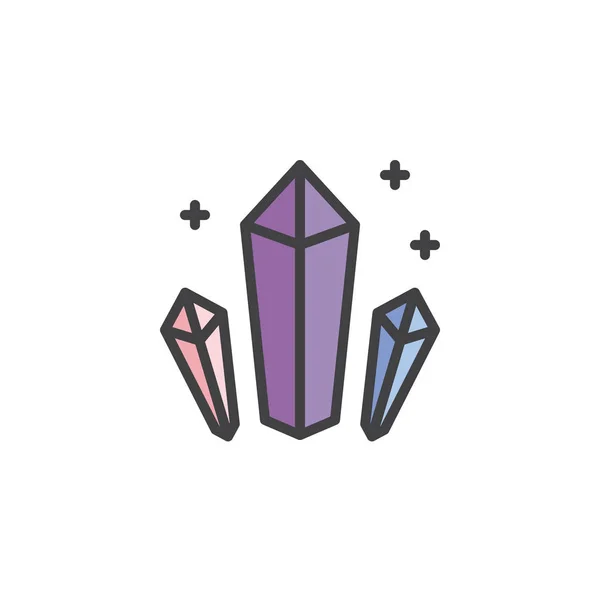 Заполненная сияющими кристаллами иконка — стоковый вектор