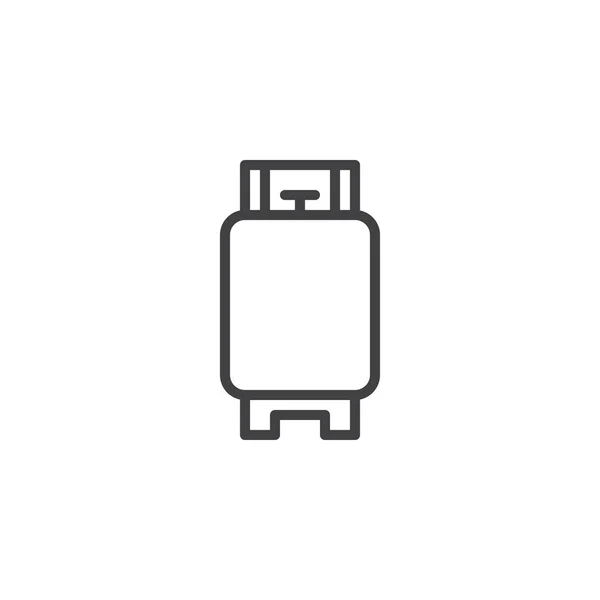 Gas cilinder overzicht pictogram — Stockvector