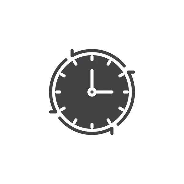 Horloge avec icône vectorielle flèche — Image vectorielle