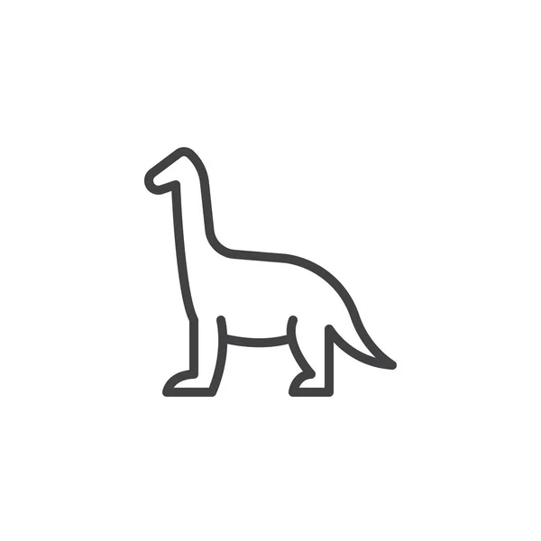 Ícone de contorno de dinossauro — Vetor de Stock