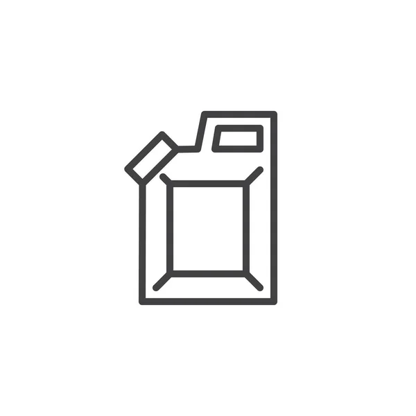 Jerrycan umreißt Symbol — Stockvektor