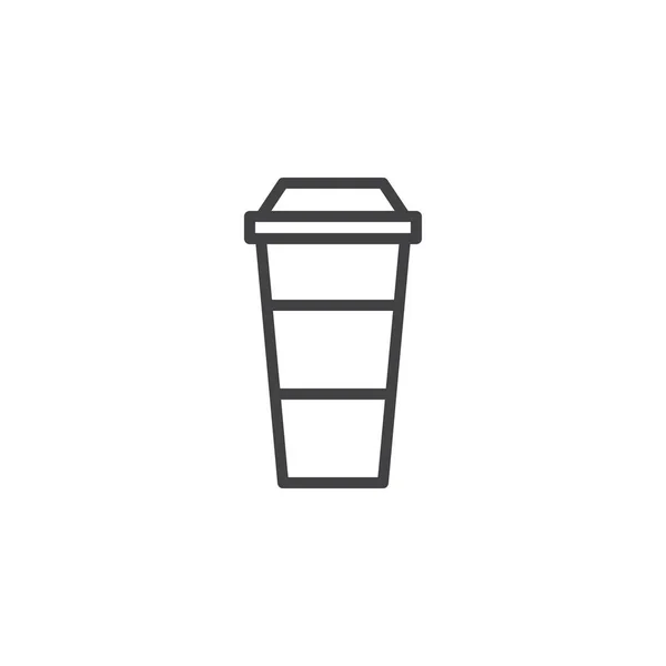 Kaffeepapier-Tasse umreißen Symbol — Stockvektor