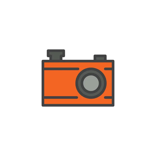 Иконка контура фотокамеры — стоковый вектор