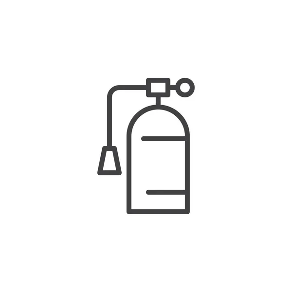 Tűzoltó készülék szerkezeti ikon — Stock Vector