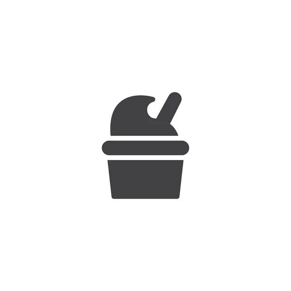 Copa de helado Vector icono — Vector de stock
