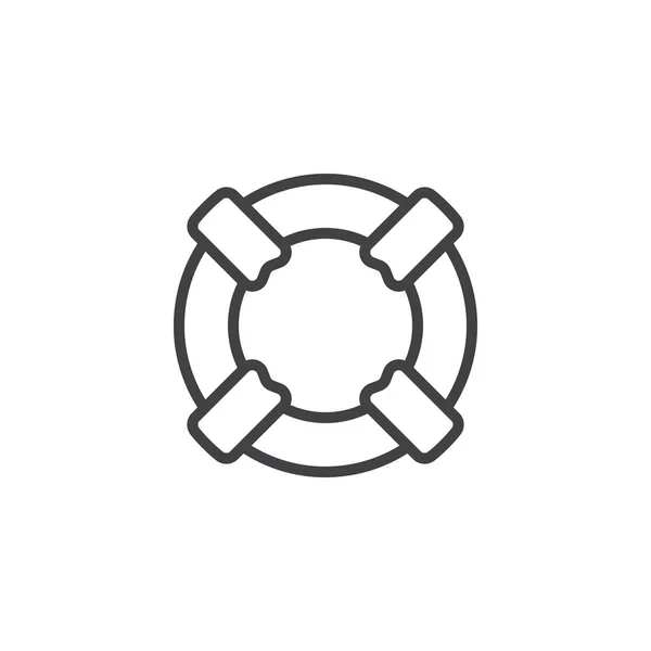 Lifesaver outline icon — Stock Vector