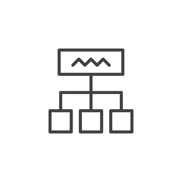 Diagrama ícone esboço — Vetor de Stock