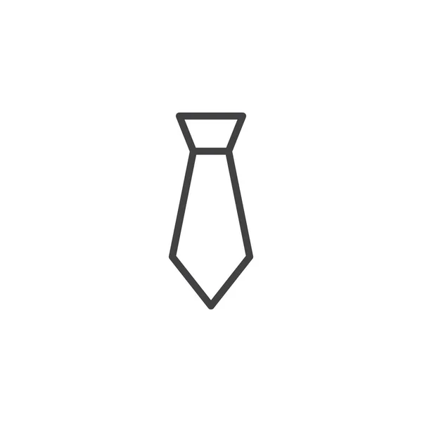 Icono del contorno de la corbata — Vector de stock