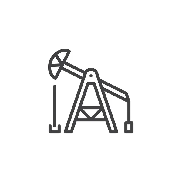 Olie pomp overzicht pictogram — Stockvector