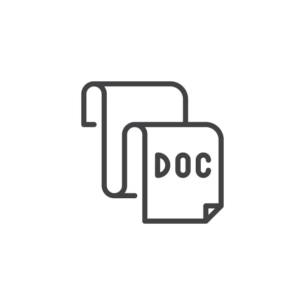 Groot pictogram voor de Doc formaat-overzicht — Stockvector