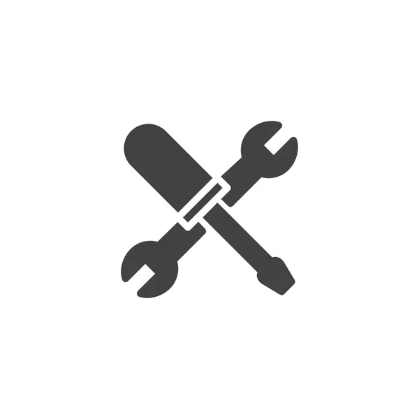Śrubokręt i klucz wektor ikona — Wektor stockowy