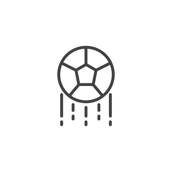 Soccer ball outline icon — Stock Vector