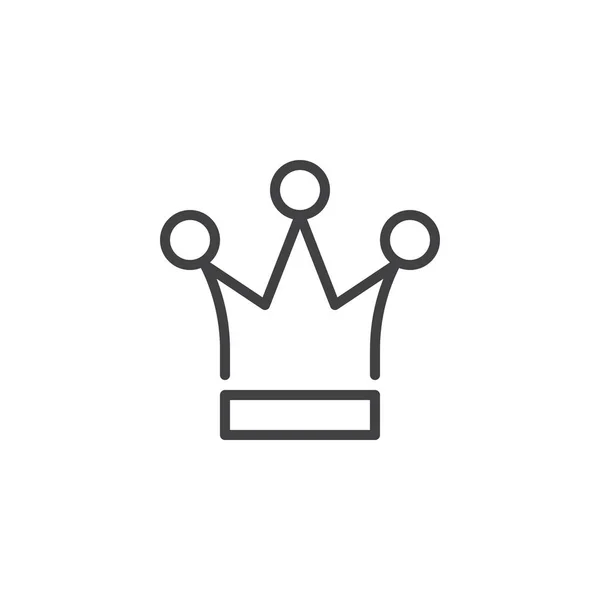 Couronne royale contour icône — Image vectorielle