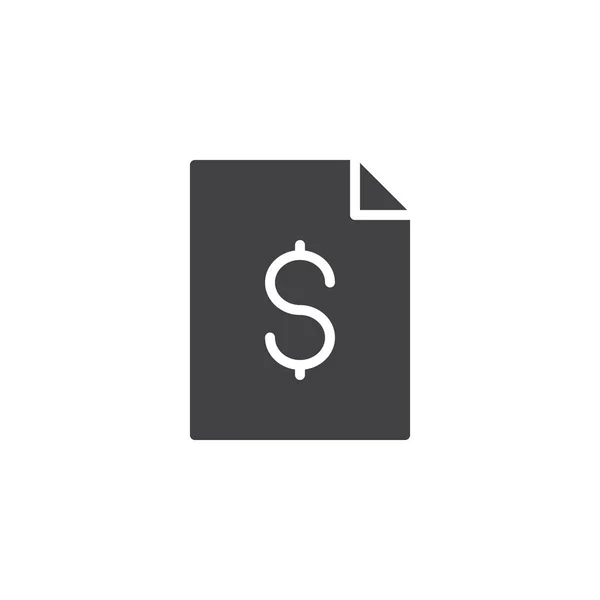 Dolar plik dokumentu wektor ikona — Wektor stockowy