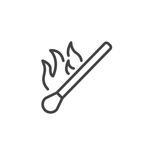 Wedstrijd overzicht pictogram branden — Stockvector