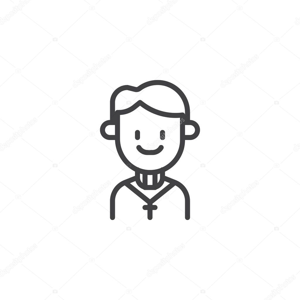 pic Simple Person Outline priest person outline icon linear