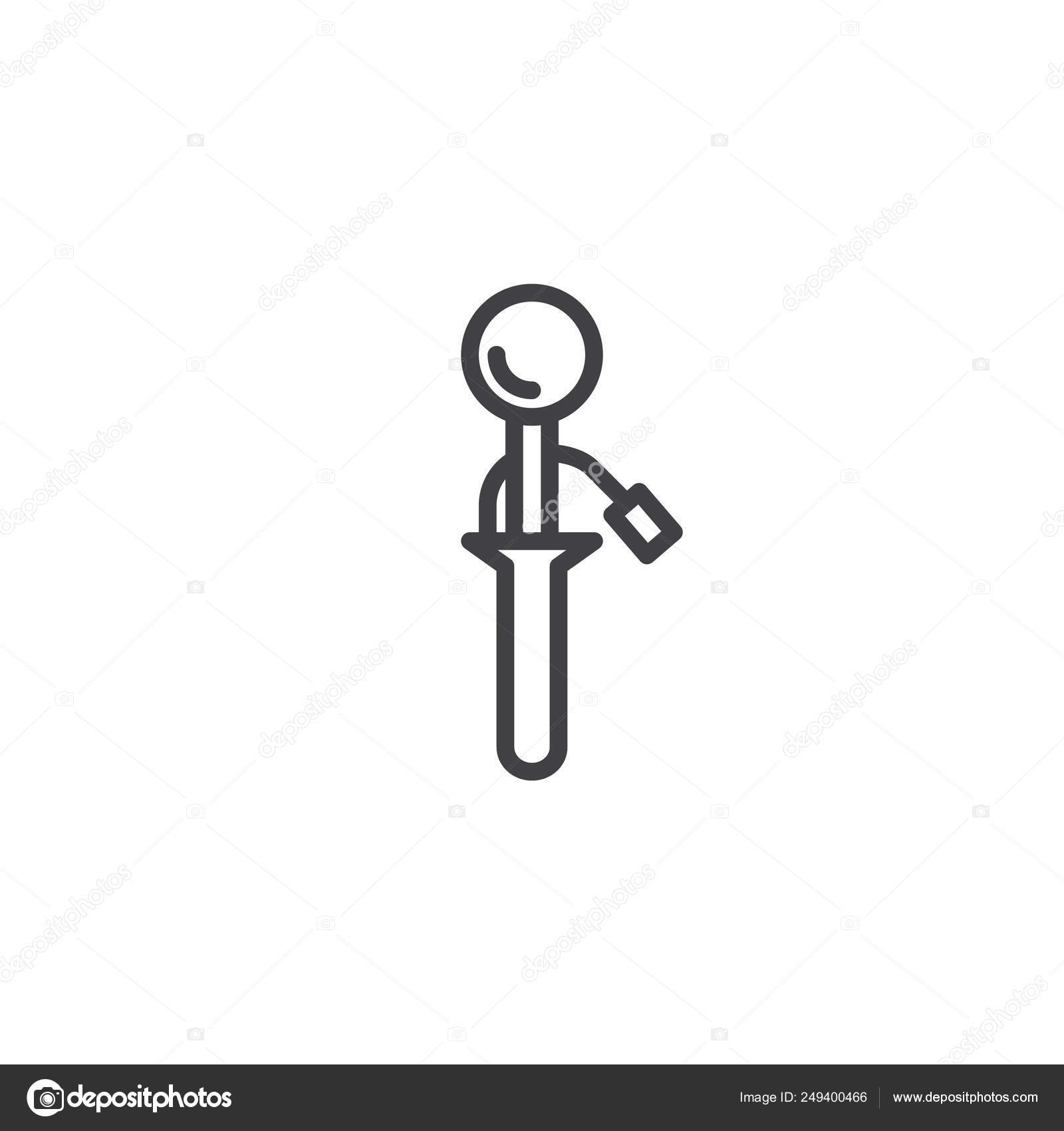 Ice cream scoop outline icon Stock Vector Image by ©avicons 249400466