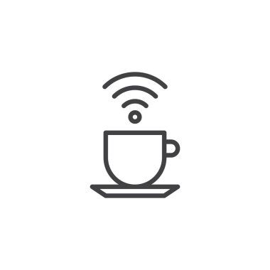 Wifi anahat simgesi olan kahve fincanı