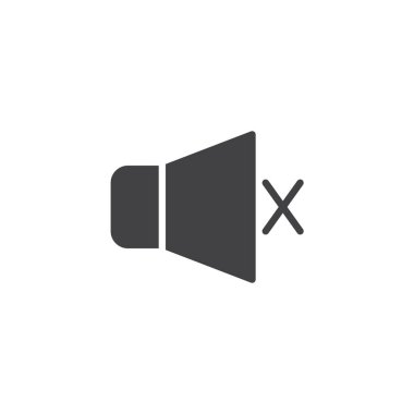 Sessiz hoparlör vektör simgesi