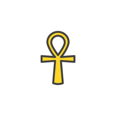 Ankh doldurulmuş anahat simgesini
