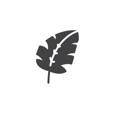 Tropikal yaprak vektör simgesi