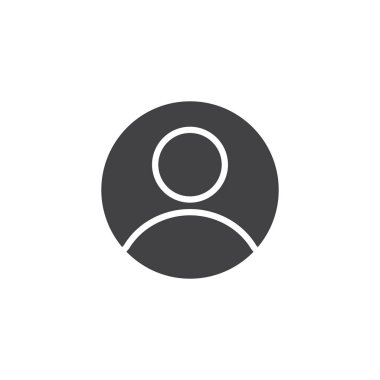 Kişi profil daire avatar vektör simgesi