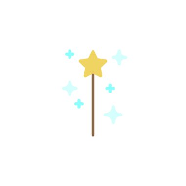 sihirli değnek düz simgesi