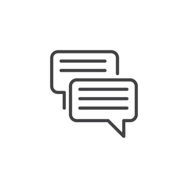 konuşma balonu anahat simgesini