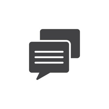 Konuşma balonu metin vektör simgesi