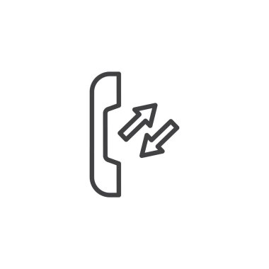 Telefon görüşmesi anahat simgesini