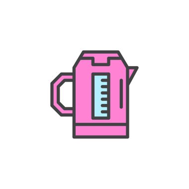 Elektrikli su ısıtıcısı doldurulmuş anahat simgesini