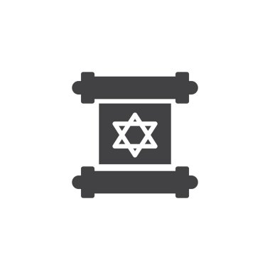 Tevrat kaydırma vektör simgesi