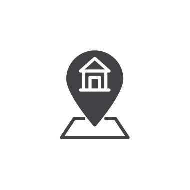 Ev adresi vektör simgesi