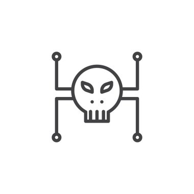 Bilgisayar virüsü anahat simgesini