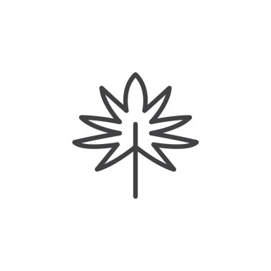 Palmiye ağacı yaprak anahat simgesini