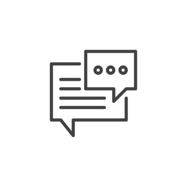 Konuşma kabarcıklar anahat simgesini