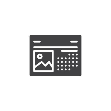 Manzara resim vektör simgesi ile takvim