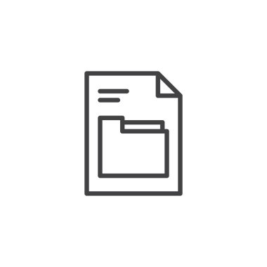 Klasör dosya belge anahat simgesini