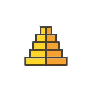 Piramit doldurulmuş anahat simgesini