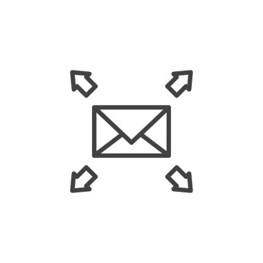 Göndermek posta anahat simgesini