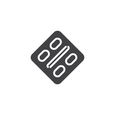 Kapsül blister kutu vektör simgesi