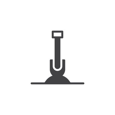 Kürek toprak vektör simgesi