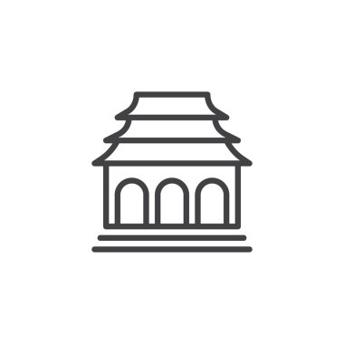 Asya tapınak anahat simgesini