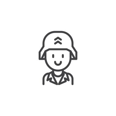 Asker dikey anahat simgesini