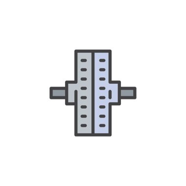 Egzersiz Fitness Egzersiz Roller anahat simgesini dolu